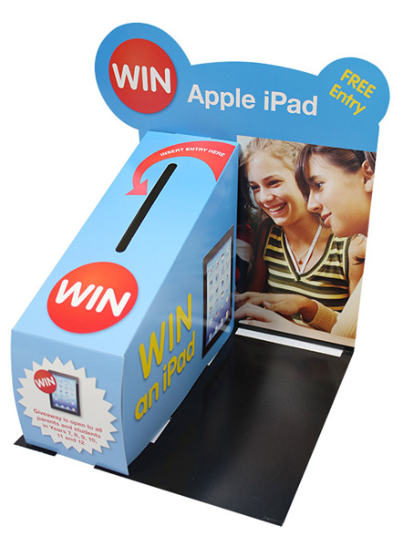 printed entry display carton or box