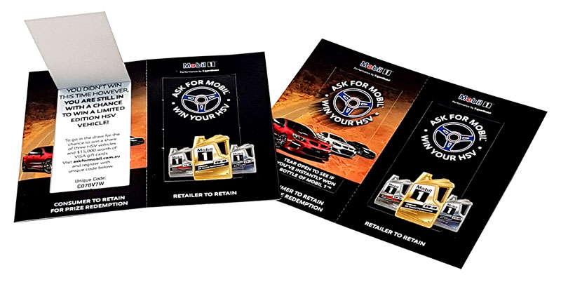 printed lottery ticket promotional mobil