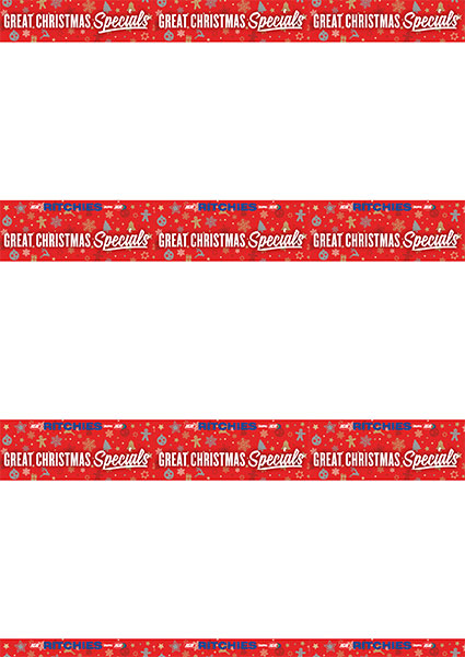 printed shelf talker point of sale xmas 9up