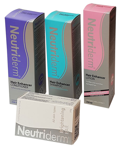 printed cosmetic carton box neutriderm